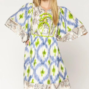 Ethnic Print Short Dress