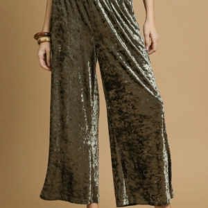 Velvet Wide Leg Pants