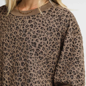 Knit Puff Sleeve Sweatshirt